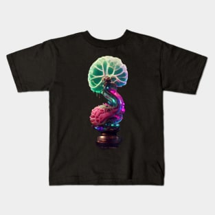 Ai generated image of a Ai brain Kids T-Shirt